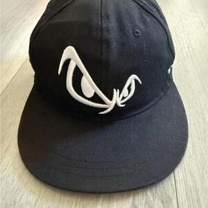 No Fear Squinting Eye Embroidered Logo Black Cap Hat| 100% Cotton 🛹🔥